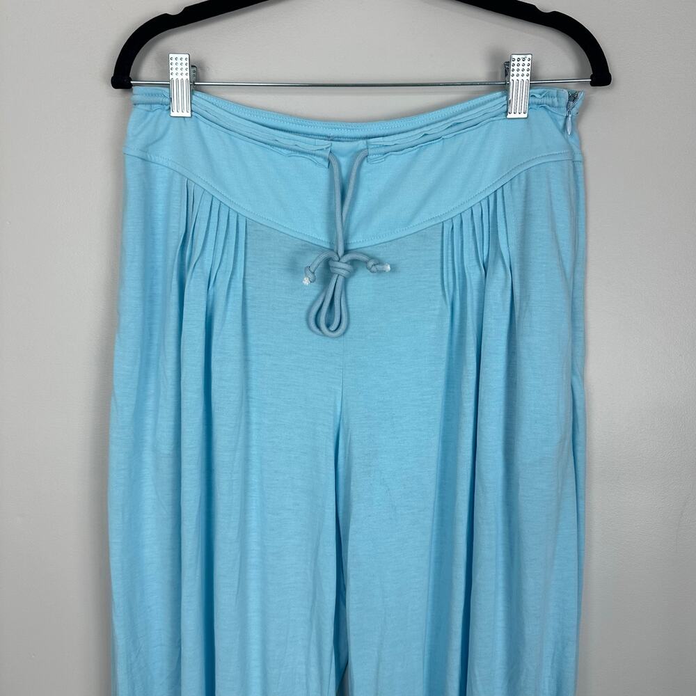 Cupshe Light Blue Pintuck Wide-leg Jersey Pants Medium NWT Boho Casual Vacation - Picture 8 of 13